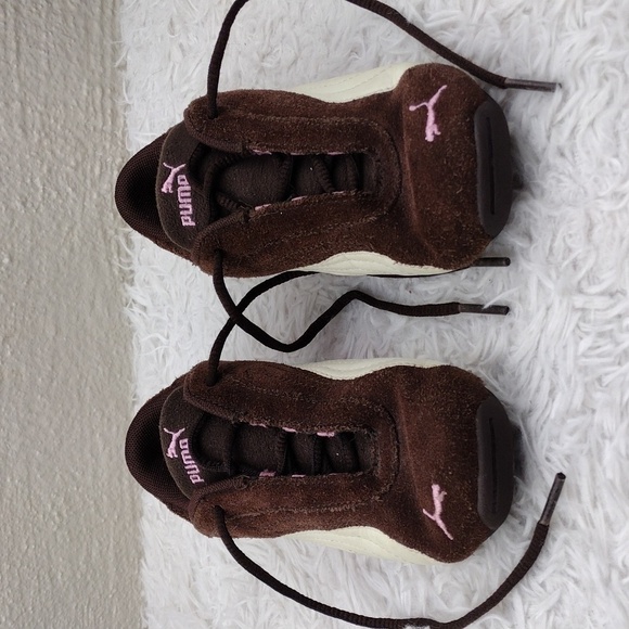 Puma Growth Control System Brown Pink Suede Round Toe Low Top Lace Up Sneakers - Picture 10 of 16